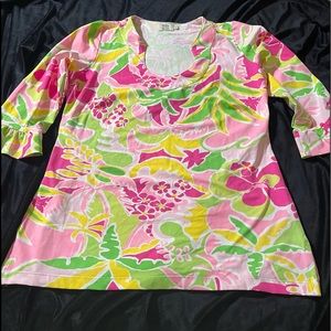 Katherine Way floral 3/4 sleeve top